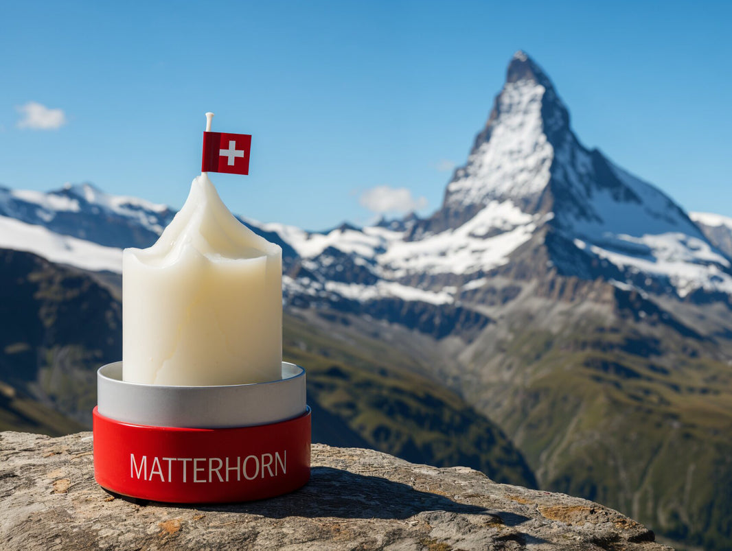 Collage Matterhorn mit Matterhorn Berg im Hintergrund