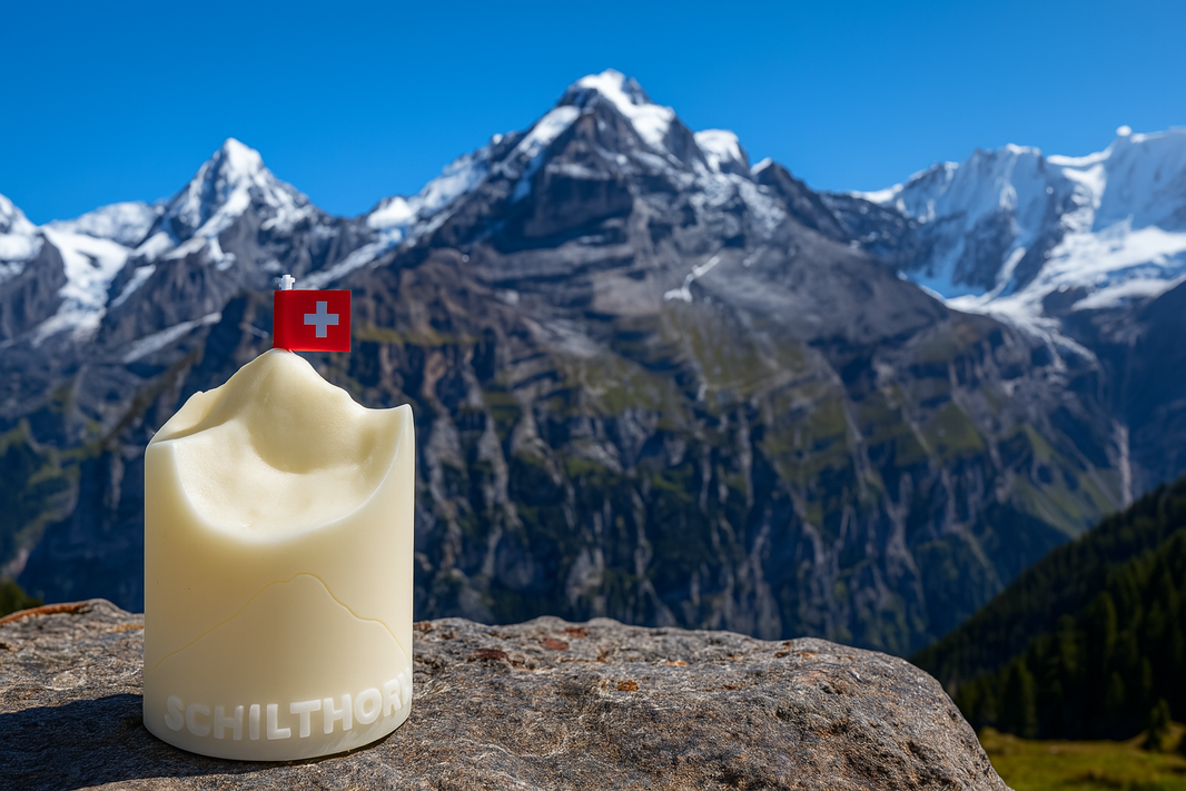 Collage Schilthorn mit Schilthorn Berg im Hintergrund