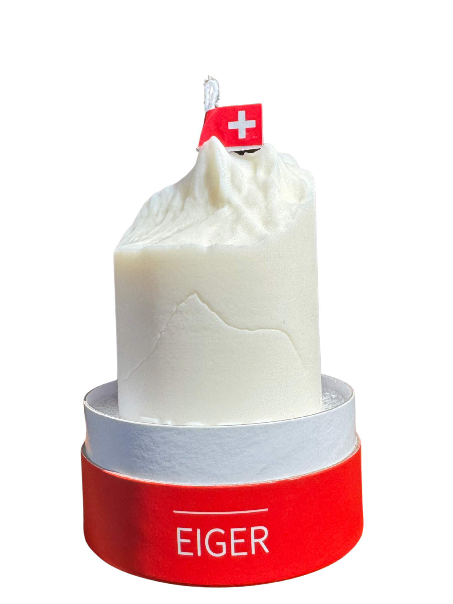 Eiger Kerze mit Verpackungspodest