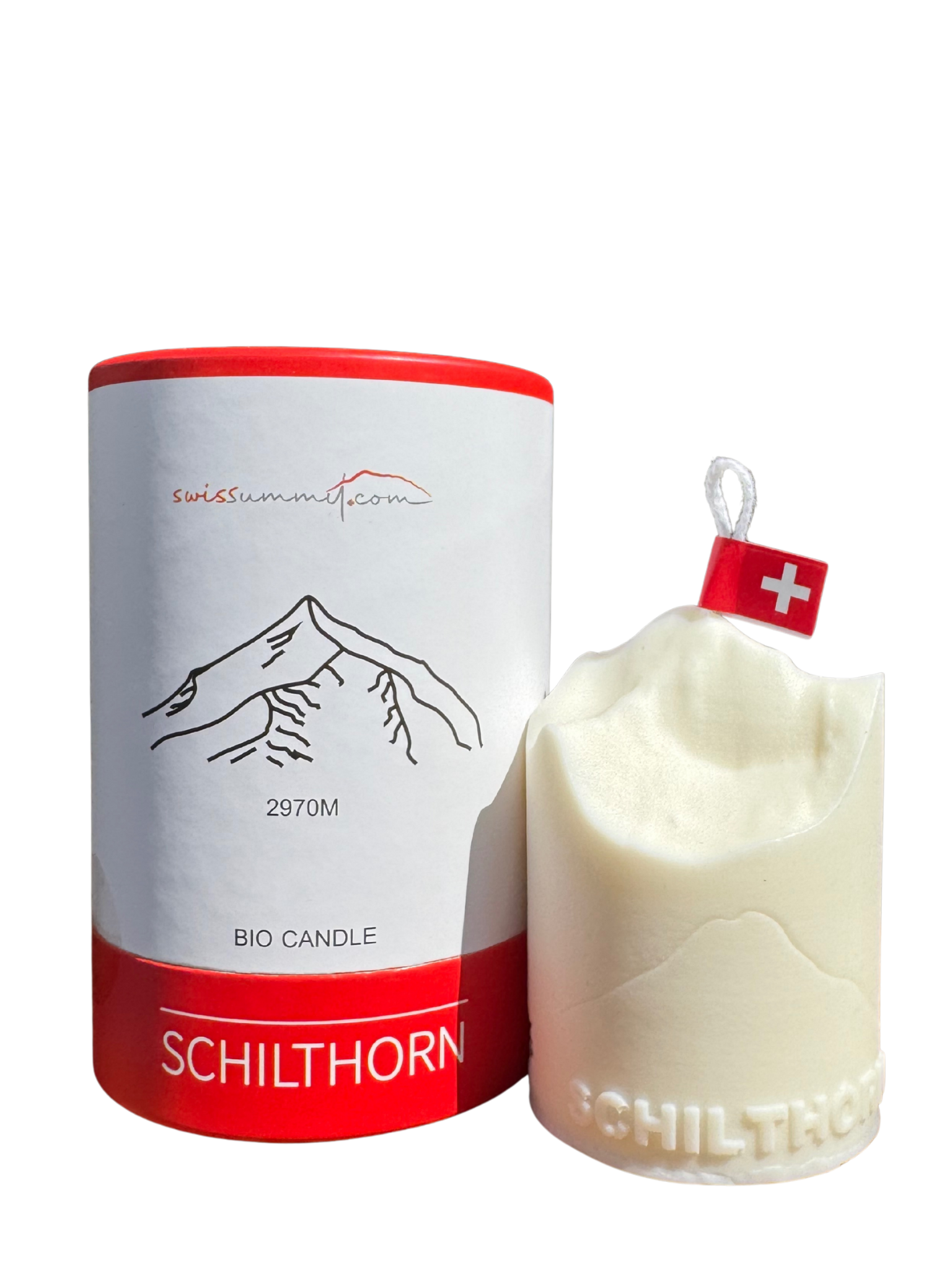 Schilthorn Kerze mit Verpackung